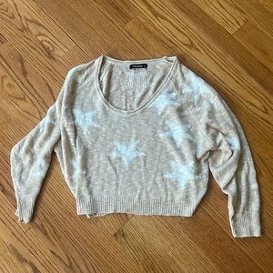Olivaceous star sweater small beige lightweight